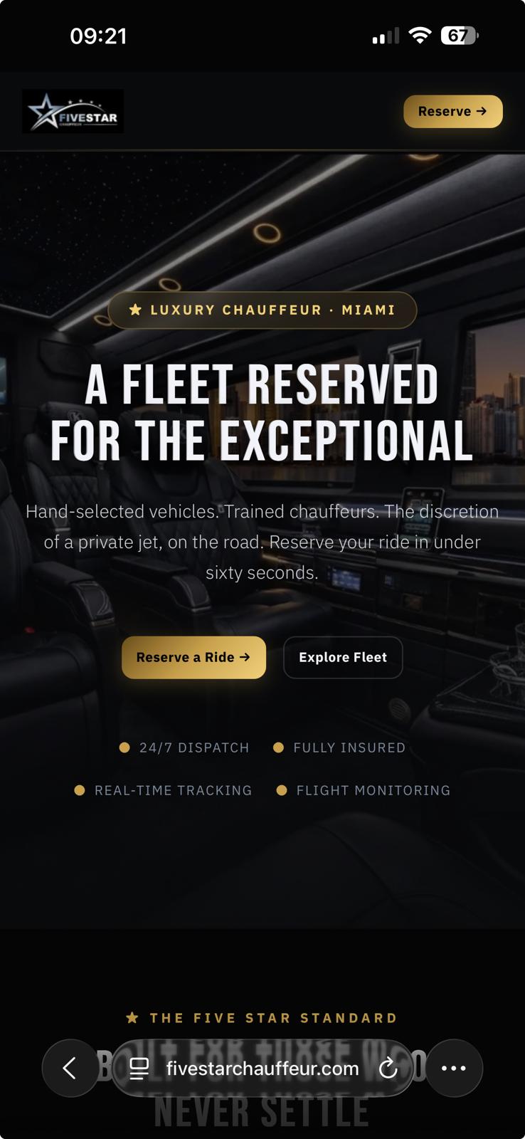 Five Star Chauffeur — mobile